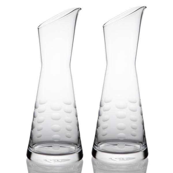Lead Free Crystal High Quality Handblown Carafe Set with Point Decoration