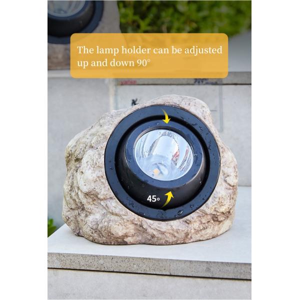 Солнечный на открытом воздухе сад светов освещает ландшафта лужайки украшения двора камня плана сада фары небольшого водоустойчивые