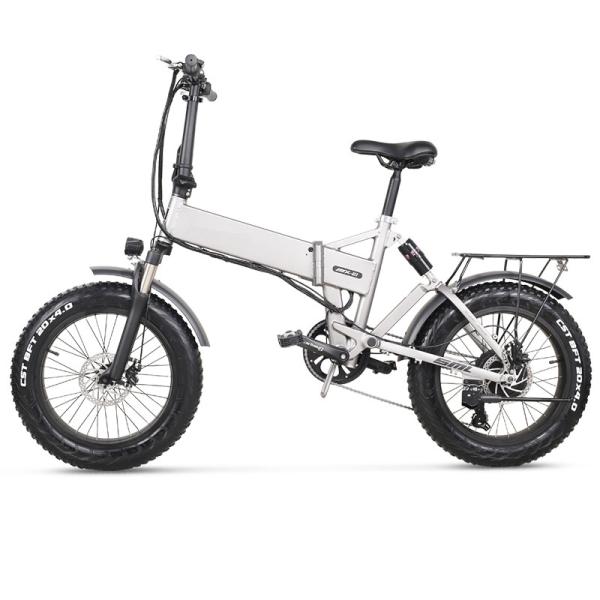High Torque Folding Electric Fat Tire Bike 500W With 20 Inch LCD Display