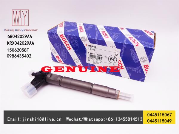Bosch Genuine Piezo Fuel Injector 0445115067 0445115049 0986435402 for Chrysler Dodge Jeep 68042029AA 15062058F KRX04202