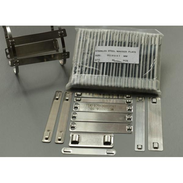 1.5mm Thickness Stainless Steel Cable Tags 25MM Width X 60MM Length