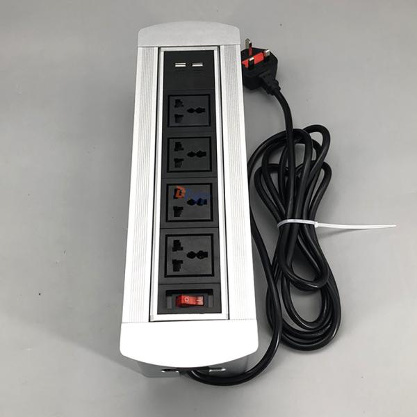 Hidden in desk with usb charger conference table flip up power socket