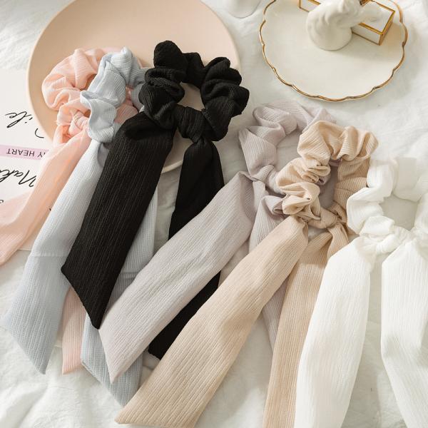 Japan Korea streamer headband solid color knot tassel head ring hair accessories manufacturers wholesale