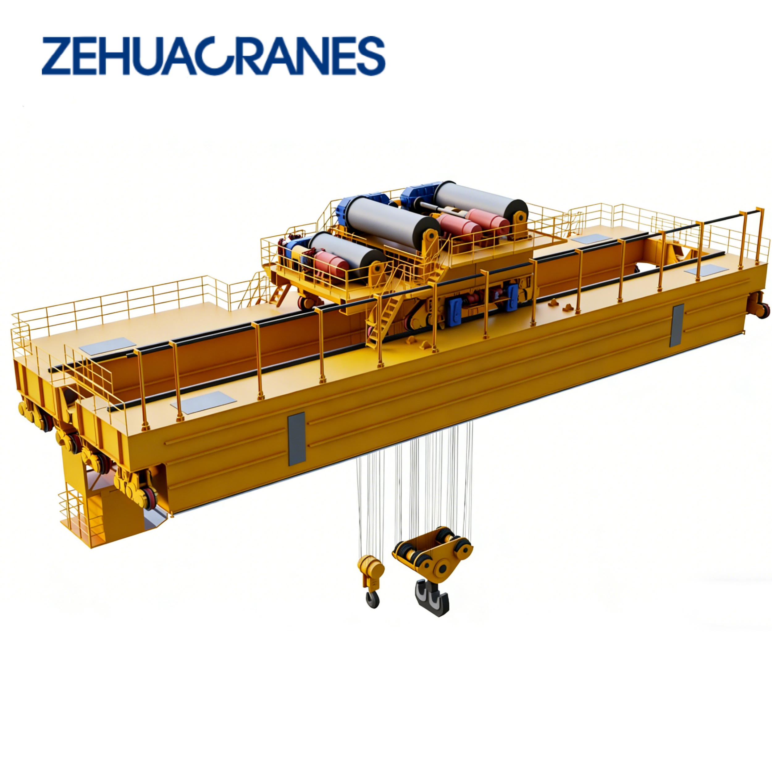 Customizable Double Girder Overhead Crane 20 Ton 50 Ton Electric Bridge Crane for Foundry Warehouse Lifting