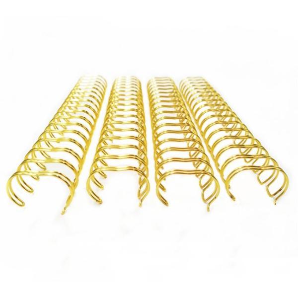 Electroplating 7/8'' Double Loop Binding Wire Rings Yellow Color