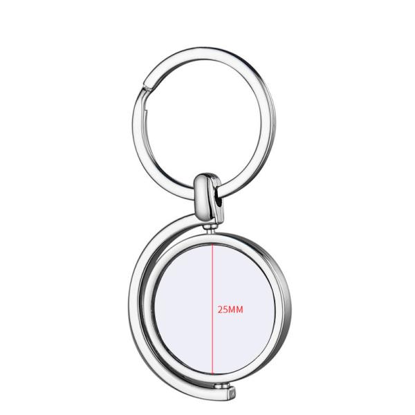 Round Rotary Doule-Sided Sublimation Keychain DIY Photo Printing Key Chain By Sublimation
