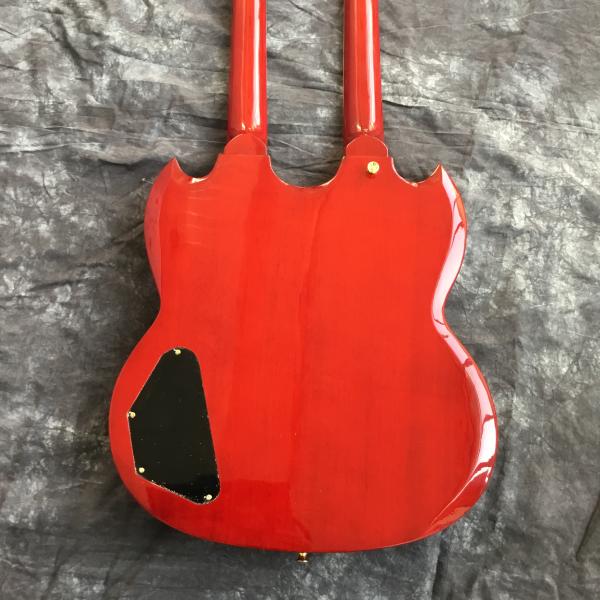 Custom high quality 12 string+6 string double head electric guitar in Wine red Red SG guitar Gold hardware