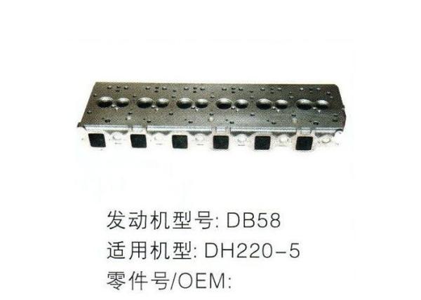 DH220-5 Daewoo Excavator DB58 Engine Cylinder Head / Diesel Cylinder Head