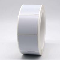 Etiqueta adhesiva permanente de 37x37 mm 2 millas Etiqueta de poliimida blanca mate para metal