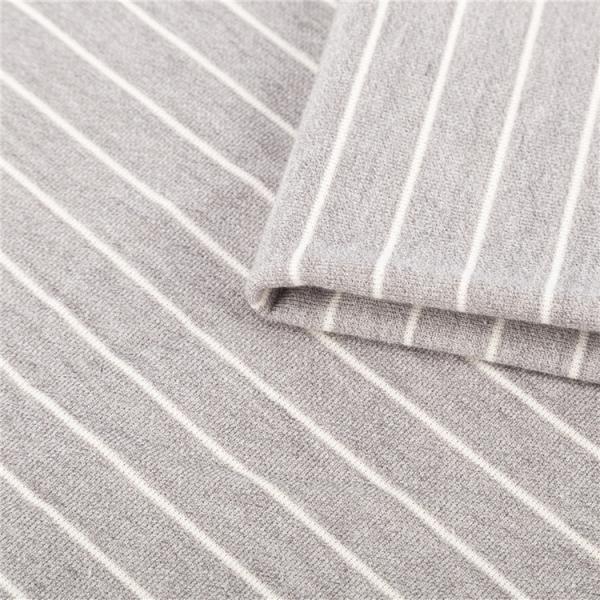 Wear Resistant Double Sweatshirt Striped Cotton Fabric For Hoodie