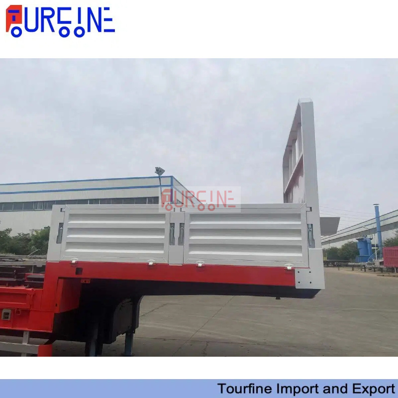 60 Ton 3 Axle Extendable Lowboy Semi Trailer for Construction Machinery