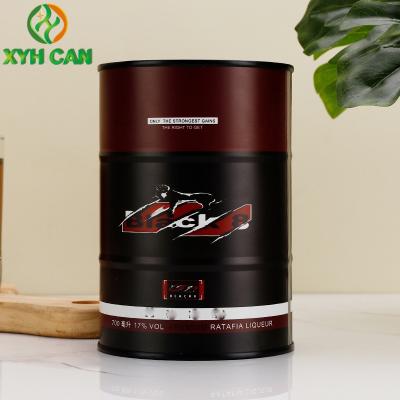 Álcool Tin Cans para a vodca 700ml com a tomada de borracha em volta do projeto personalizado da forma