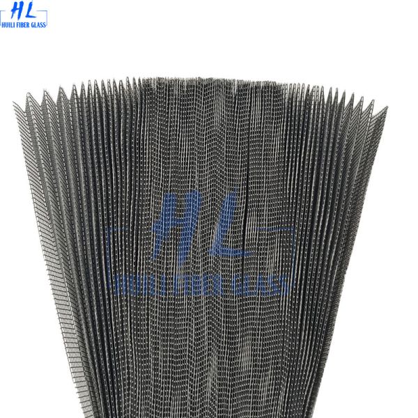 High-Strength Durable Polyester Pleated Screen Roll Accordion-Style Pleated Insect Screen for Modern Homes  Commercial Buildings