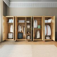 Guarda-roupa de madeira maciça moderna e simples
