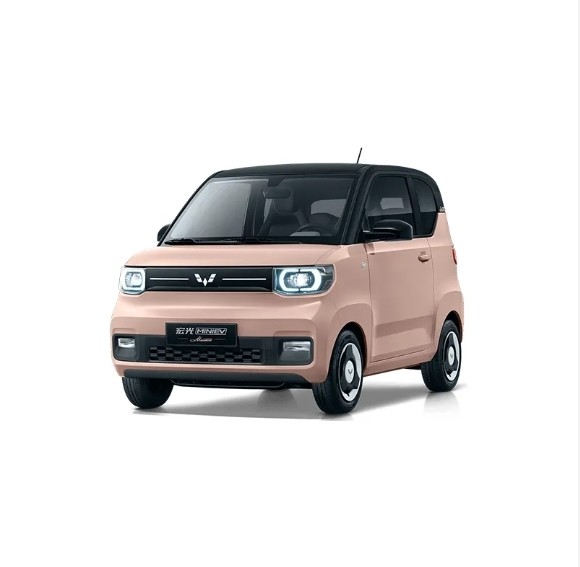 Pure Electric Wuling Mini EV Car 3 Door 4 Seat Hatchback with Max Speed 100km/h Blue