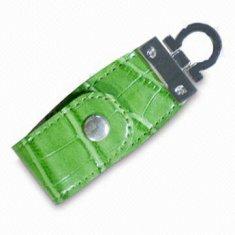 Nueva memoria USB AT-030C del cuero de la llegada