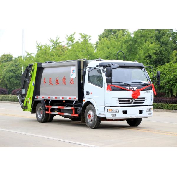 8cbm Rear Loader Compressed Compactor Garbage Truck Dongfeng Garbage Compactor Collection Truck
