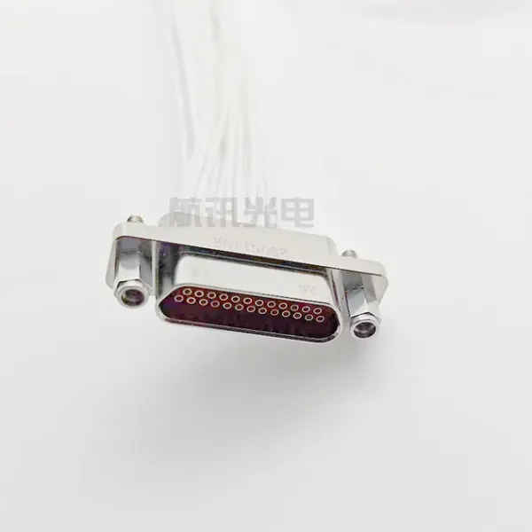J30j-25zkp 25-Pin Rectangular Connector Male and Female Plug Sockets with Cable.