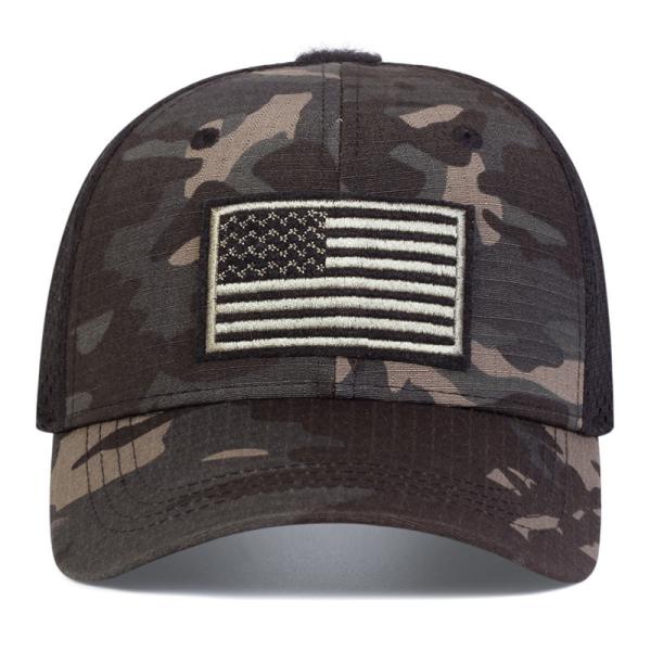 Custom Embroidered Constructed 6 Panel Cotton Twill Profile Trucker Cap with Curved Visor
