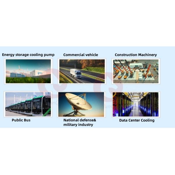 12V DC Electrick Coolant Water Pump JP80 For Electric Vehicles Battery Termianl Sysytem cooling