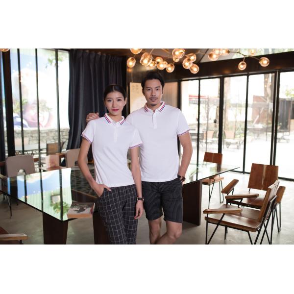 Футболка сублимации рубашки поло людей офиса дела Flyita случайная для продажи