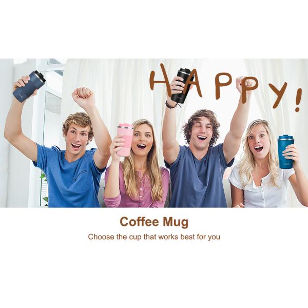 380ml Capacity Stainless Steel Coffee Mug for Car Travel Customized Colors Accepted