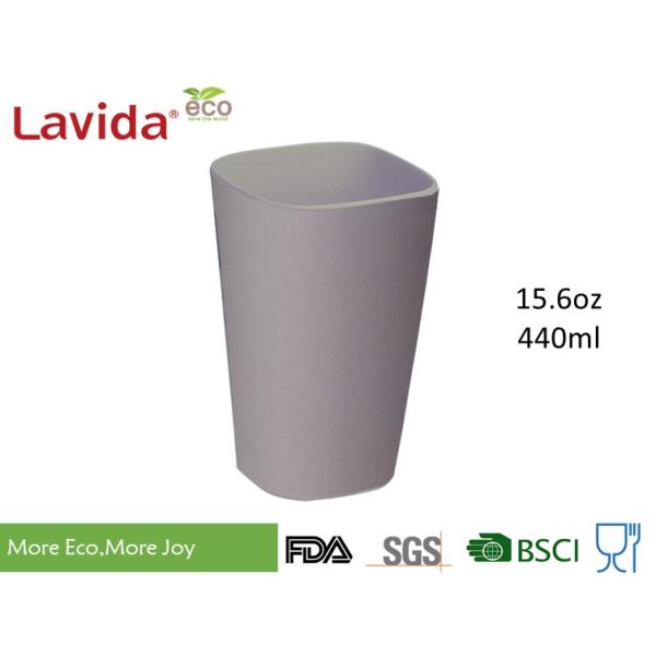 440ml Modern Design Bamboo Fiber Cup , Biodegradable Bamboo Reusable Coffee Cup