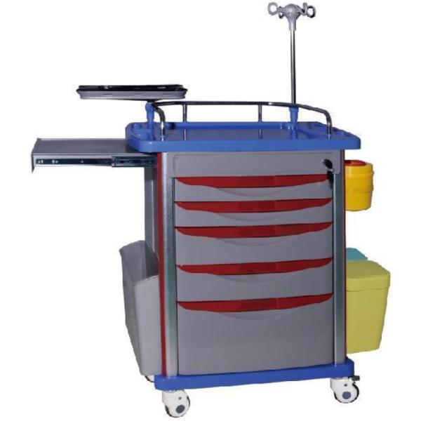 Chariot d'urgence avec 5 tiroirs