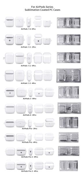 Air Pod Case Diy Logo カスタム 3D PC サブライメーション ブランク Airpod Pro 2 イヤホン保護カバー