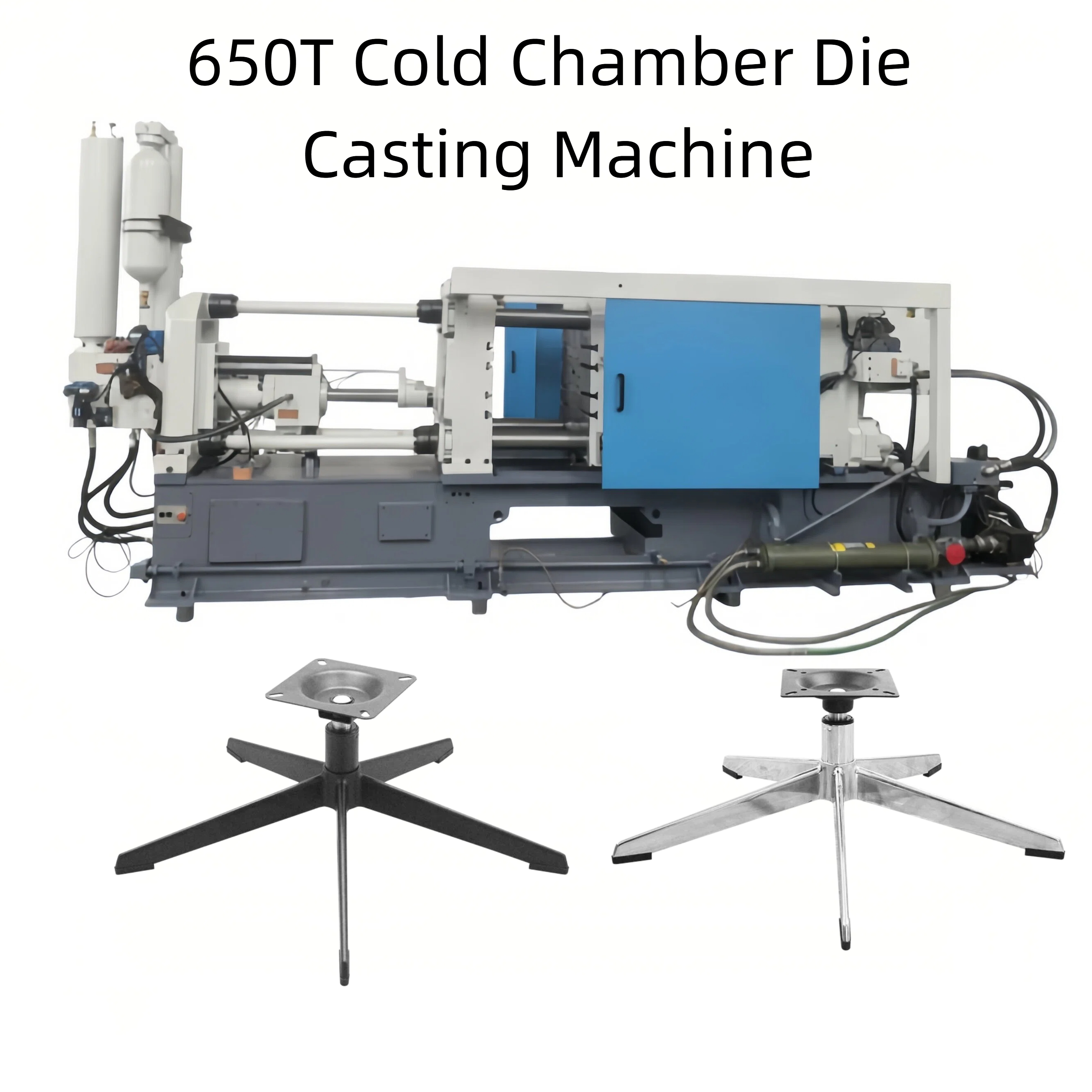 650T Cold Chamber Die Casting Machine for Precision Aluminum 5-Star Office Chair Bases