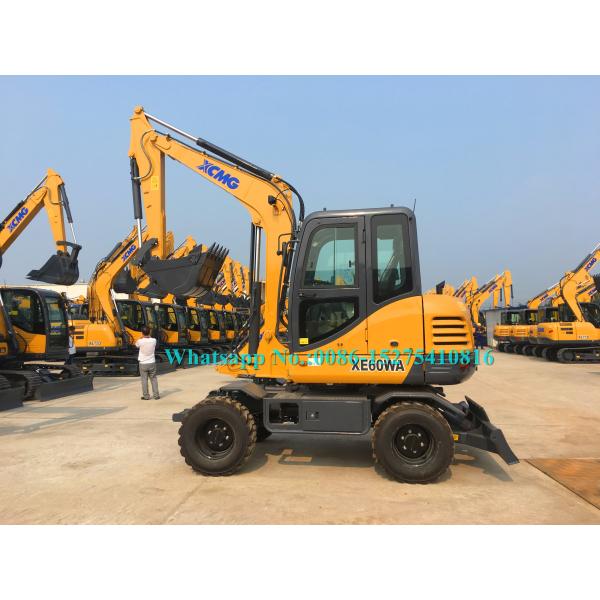 Tout le lecteur 4 de roue a roulé la mini excavatrice, excavatrice de 6 tonnes pour la terre déplaçant XE60WA