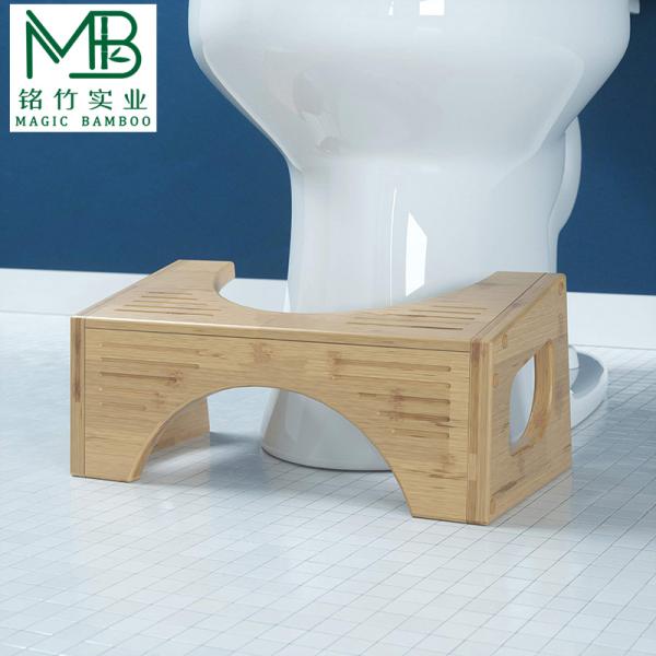 Custom Eco-Friendly Bamboo Bathroom Non-Slip Adult Squat Stool