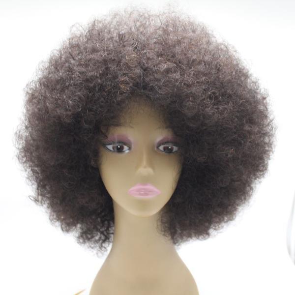Cap Size Average Size Afro Kinky Curly Wig with Bangs and Individuality