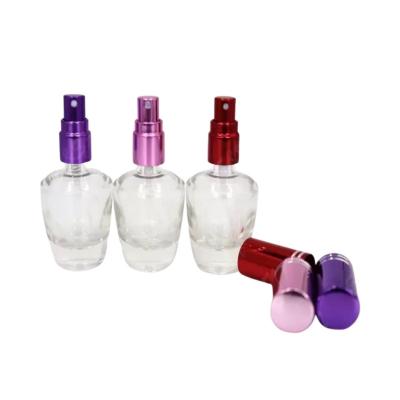 Capacidade de vidro recarregável clara da garrafa de perfume 30ml com pulverizador de alumínio
