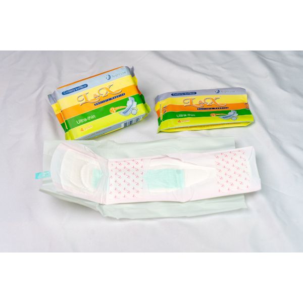 Adhesive Wings Period Pads Organic Women  Eco Menstrual Pads 283mm