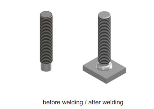 Threaded Stud Type MPF Stainless Steel Weld Studs For Drawn Arc Stud Welding