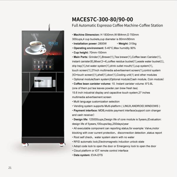 OEM поставки на полу стоящие машины для мгновенного чая и кофе с 27 дюймовым рекламным экраном