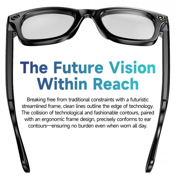 W610 IP54 Waterproof AI Translation Smart Glasses Voice App Control Music Player Blue-Light Photochromic Lenses Sun Protection