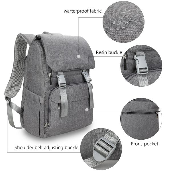 Waterproof Mommy Diaper Bag Large Capacity Backpack Organizer Multifunction Baby Bags With Stroller Strap For Mom&Dad