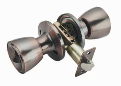 Fechamento de cilindro esférico de aço inoxidável escovado do botão de porta do metal para portas do agregado familiar