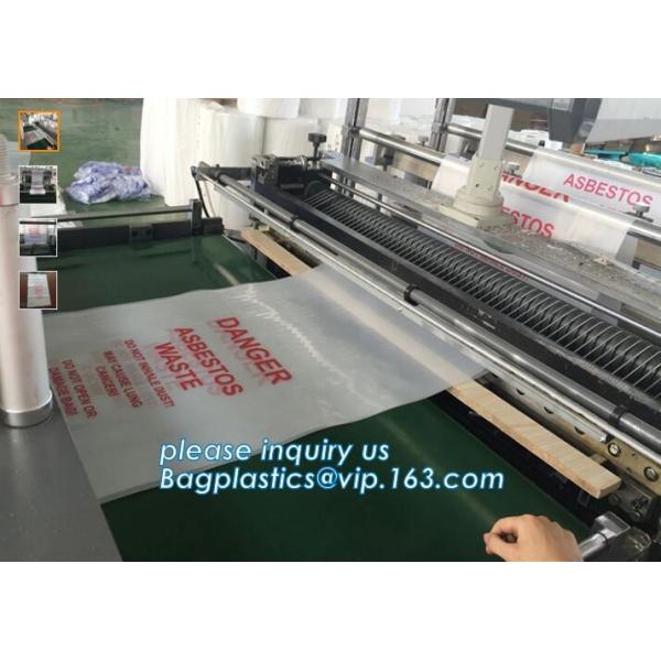 PE asbestos waste bags, Disposal Plastic Bag for Construction Waste, rubbish bag for asbestos fibers, bagplastics, bagea
