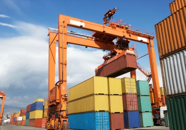 Double Girder Container RTG Mobile Gantry Crane With 10m~40m Span