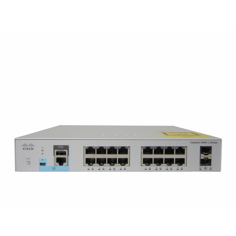 Used Cisco Catalyst 2960 Series 16 Port Gigabit Ethernet Switch with Full-Duplex & Half-Duplex and Stackable Functionality