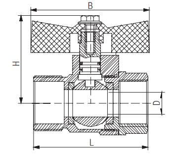 NPT Thread 1 Inch Ball Valve 1.0Mpa Water Supply Ball Valve