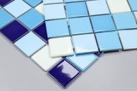Classic Style Quadrado vidrado porcelana brilhar no escuro azulejos para piscinas