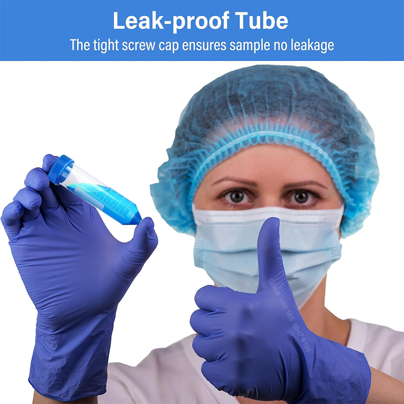 50mL Leak-Proof High Transparency Plastic Conical Centrifuge Tubes Secure Seal Cap for Sample Transport Clinical Laboratory