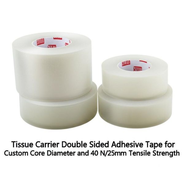 Heat Resistant Double Sided Adhesive Tape with 40 N/25mm Tensile Strength and Custom Core Diameter