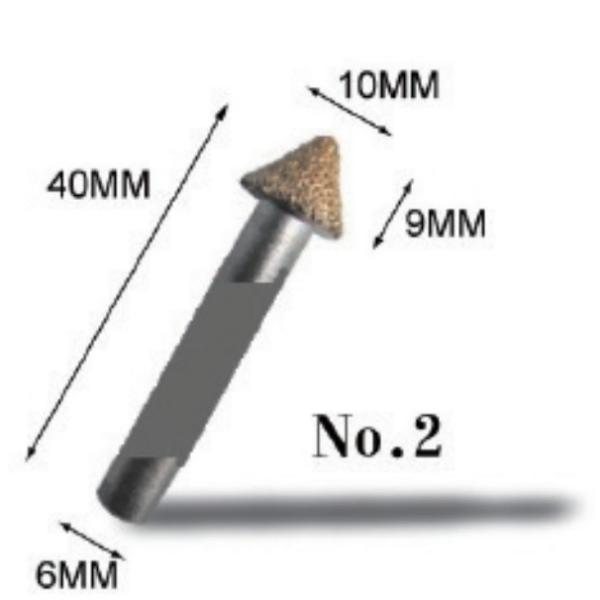 Good Thermal Conductivity Vacuum Brazed Diamond Carving Burr For CNC Machine