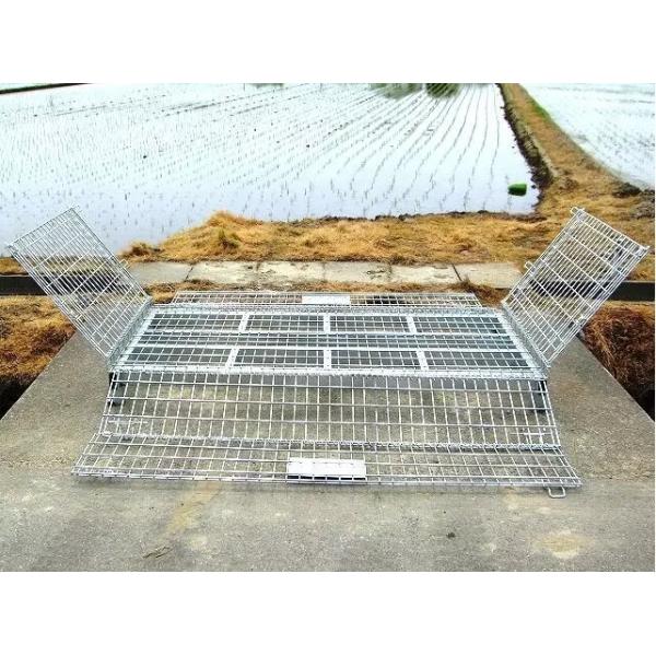 Long Folding 4.8mm Wire Mesh Storage Containers Steel Metal Box Warehouse