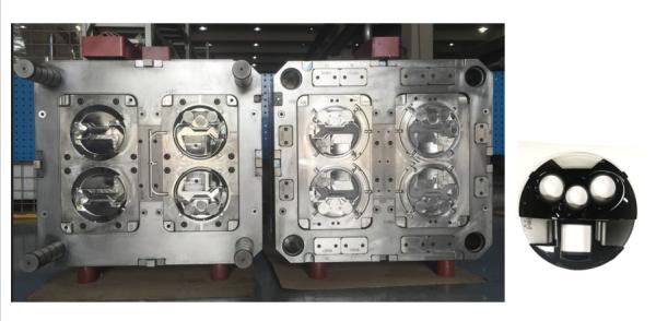 Professional Auto Lighting 2k Plastic Injection Moulding  500K Shots Mold Life